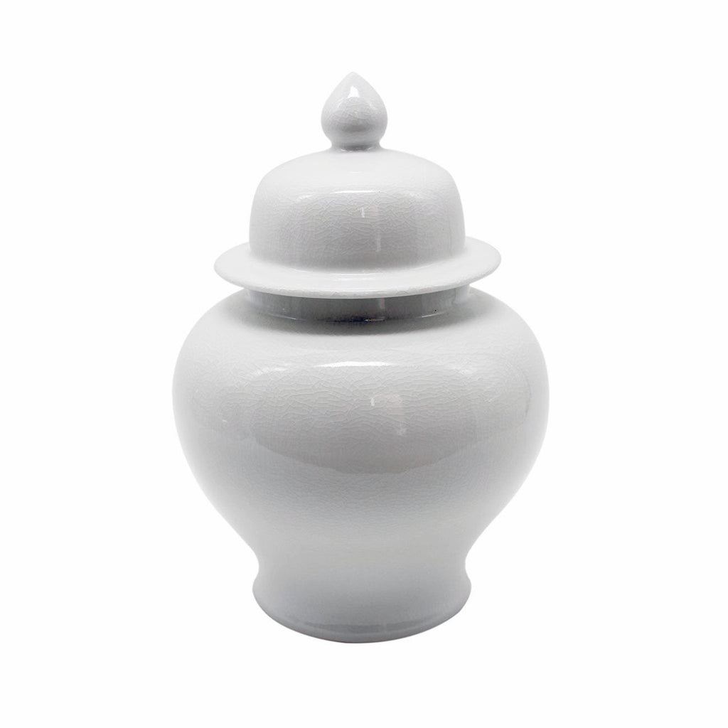 White Crackle Small Jar