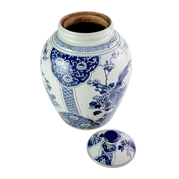 Large Brushed Porcelain Jar